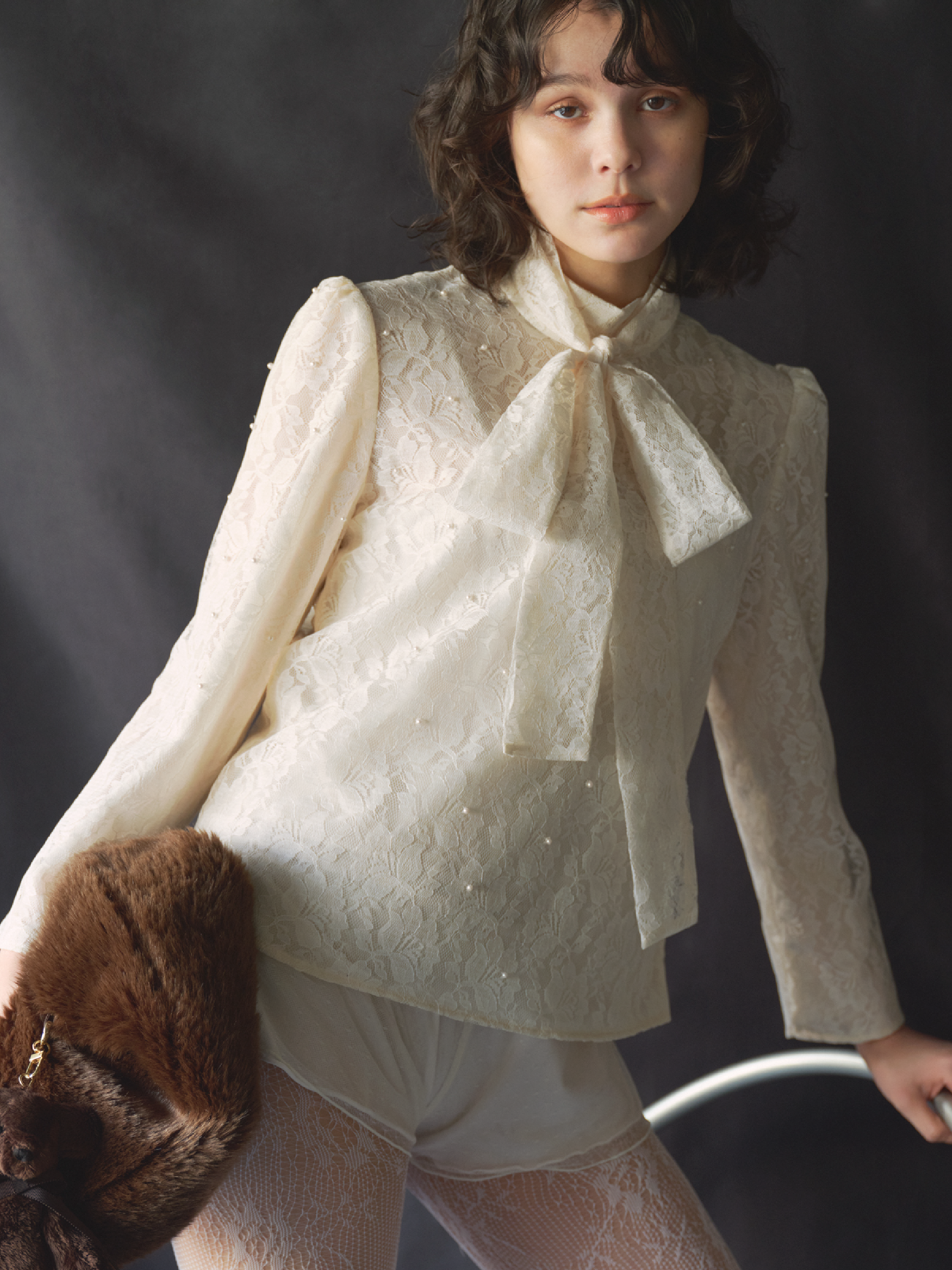 CHIFFON LAYER BLOUSE "pearl"