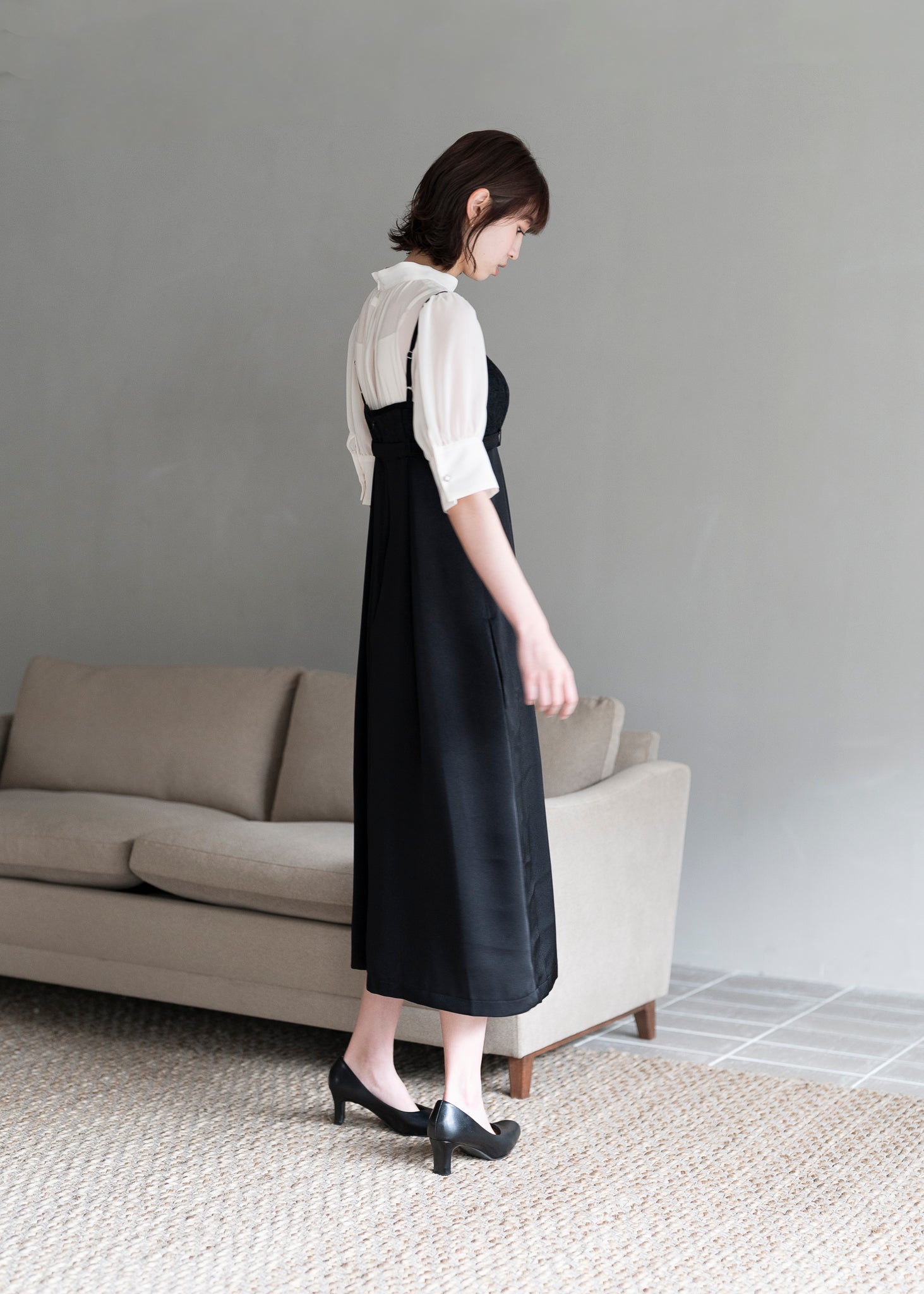 BLACK TASSEL CAMI DRESS