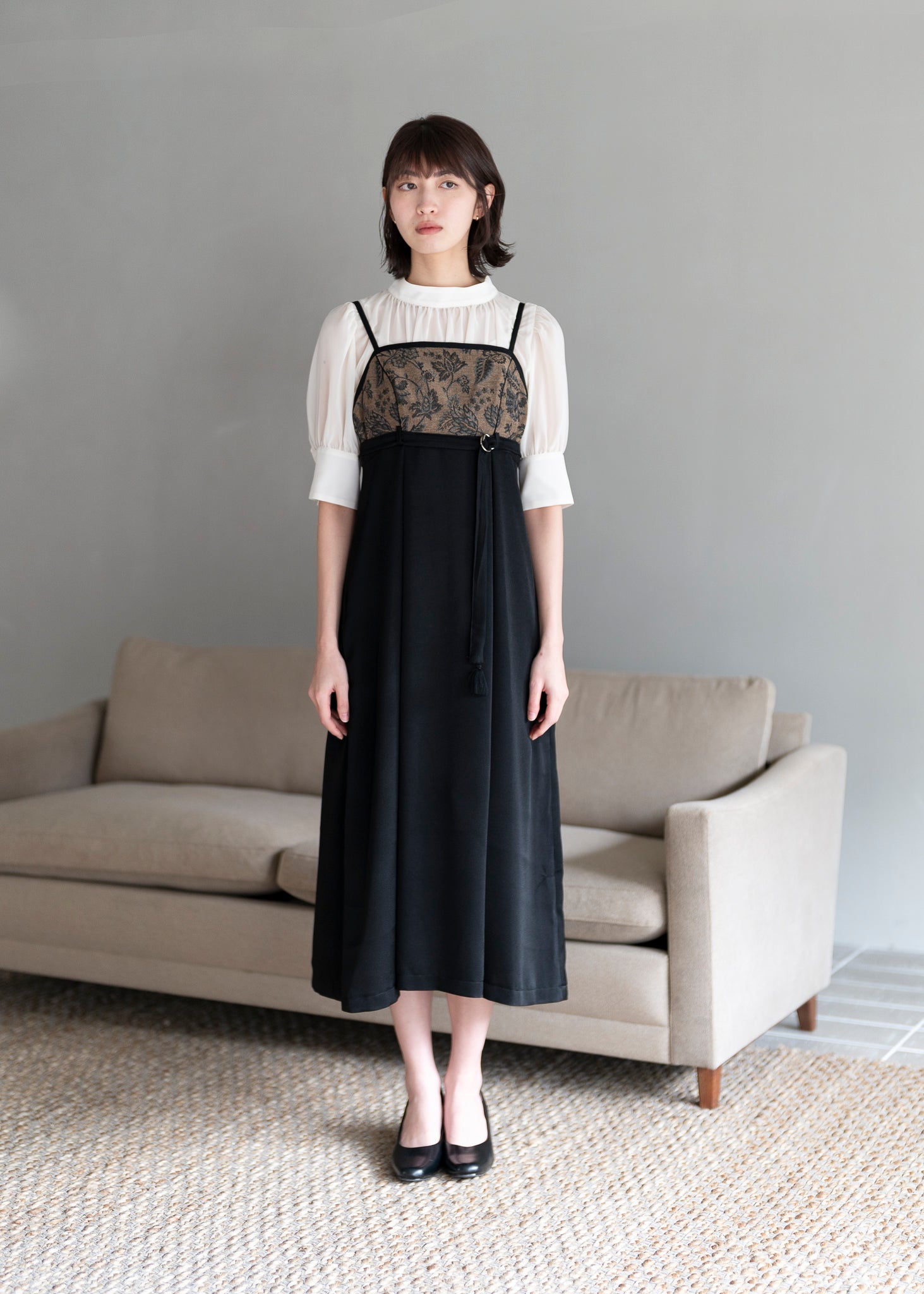 LIGHT BROWN CAMI DRESS