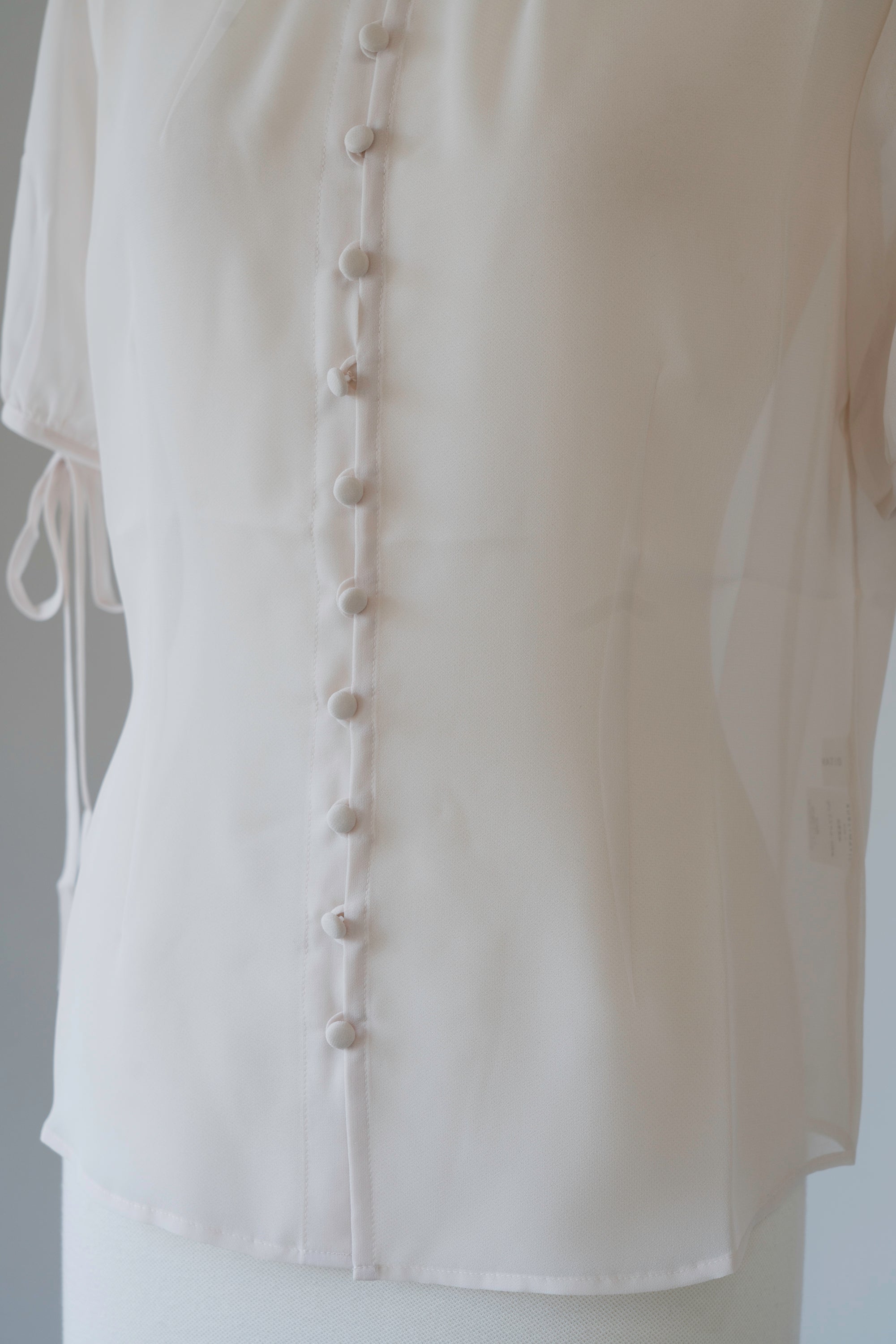 TRANCELUCENT RIBBON BLOUSE "SAMPLE"