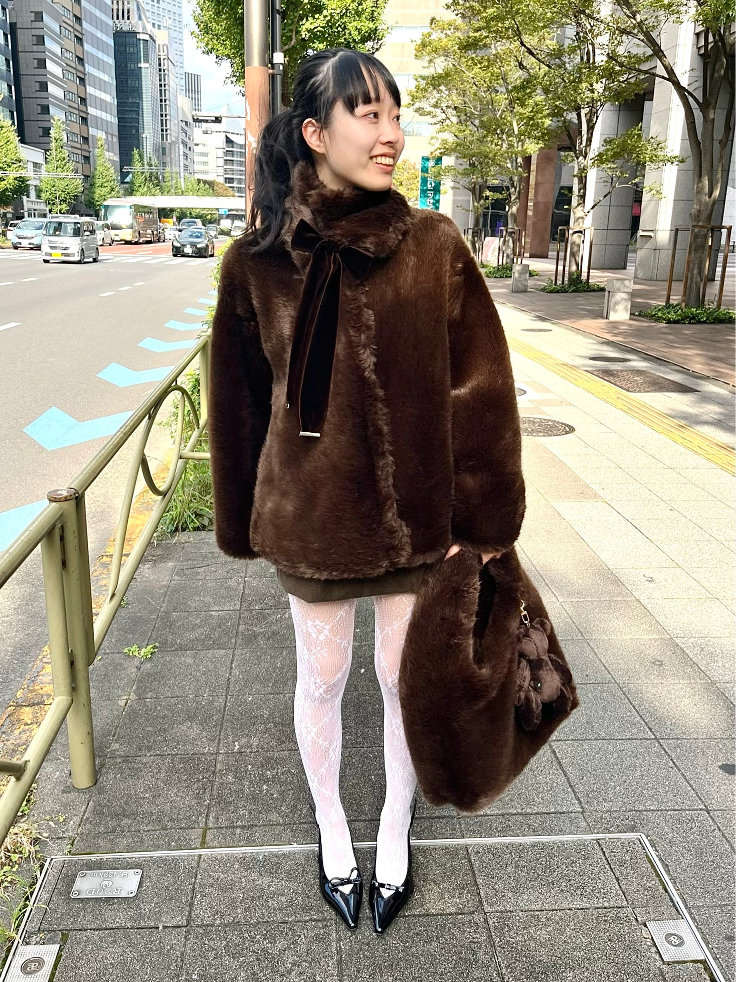 BROWN FUR TIPPET