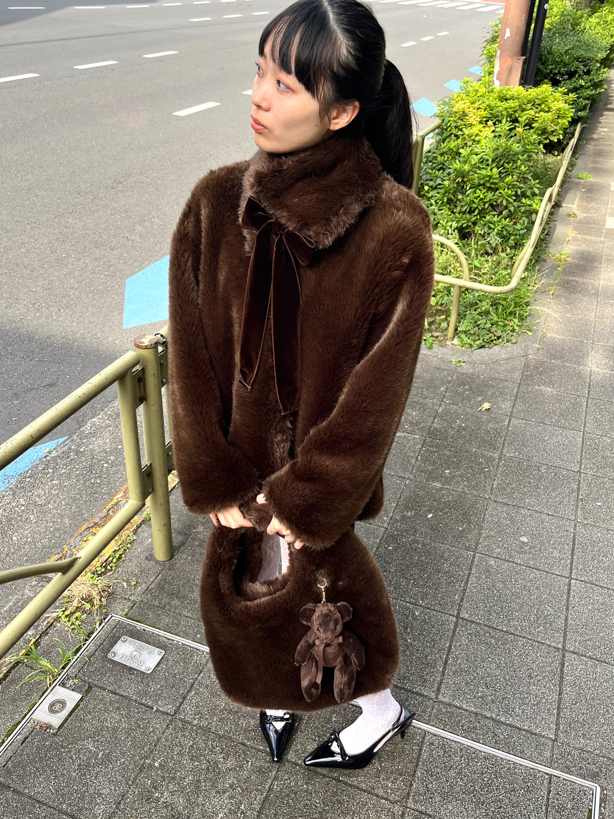 BROWN FUR TIPPET