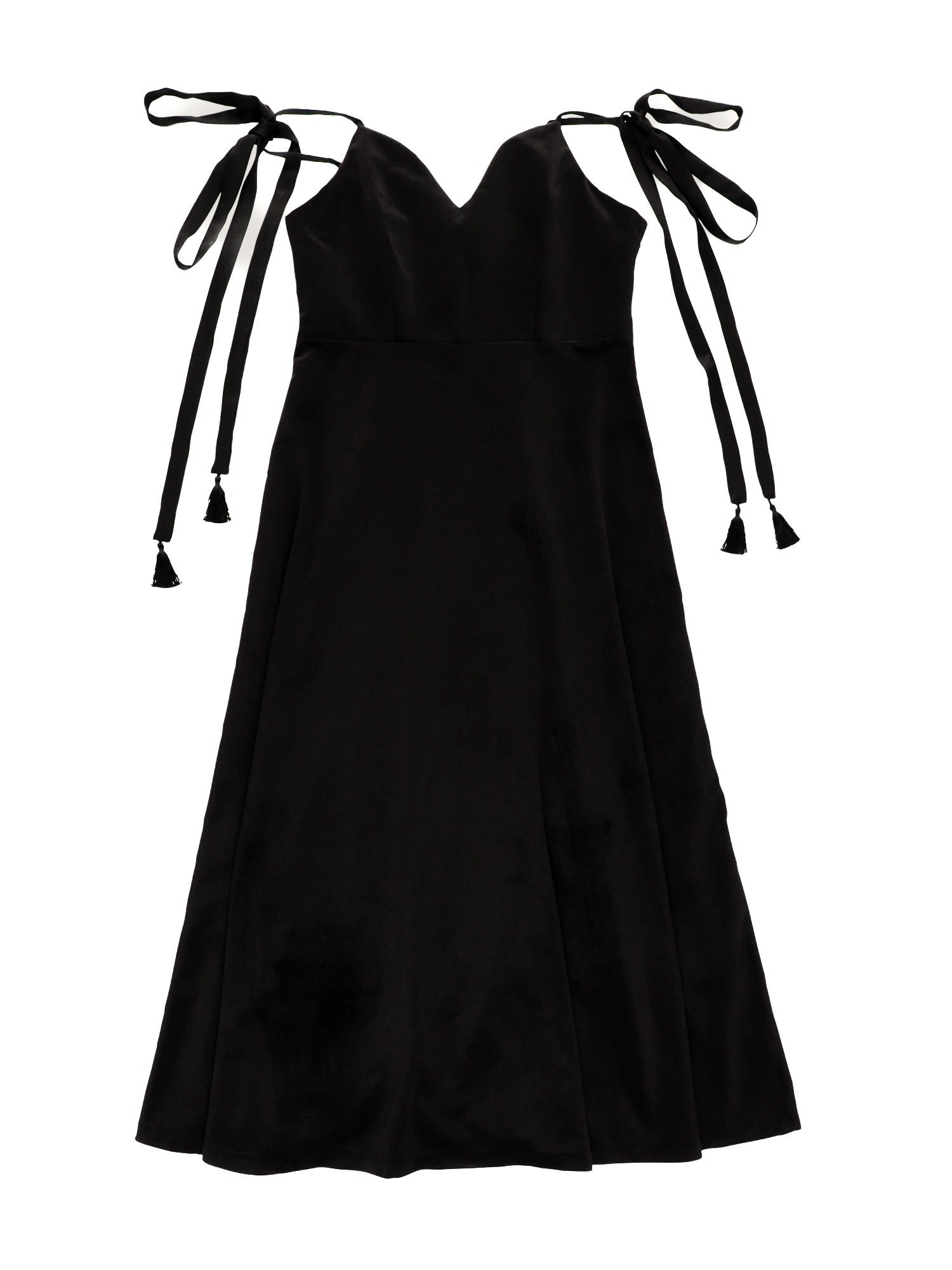 BLACK TASSEL DRESS