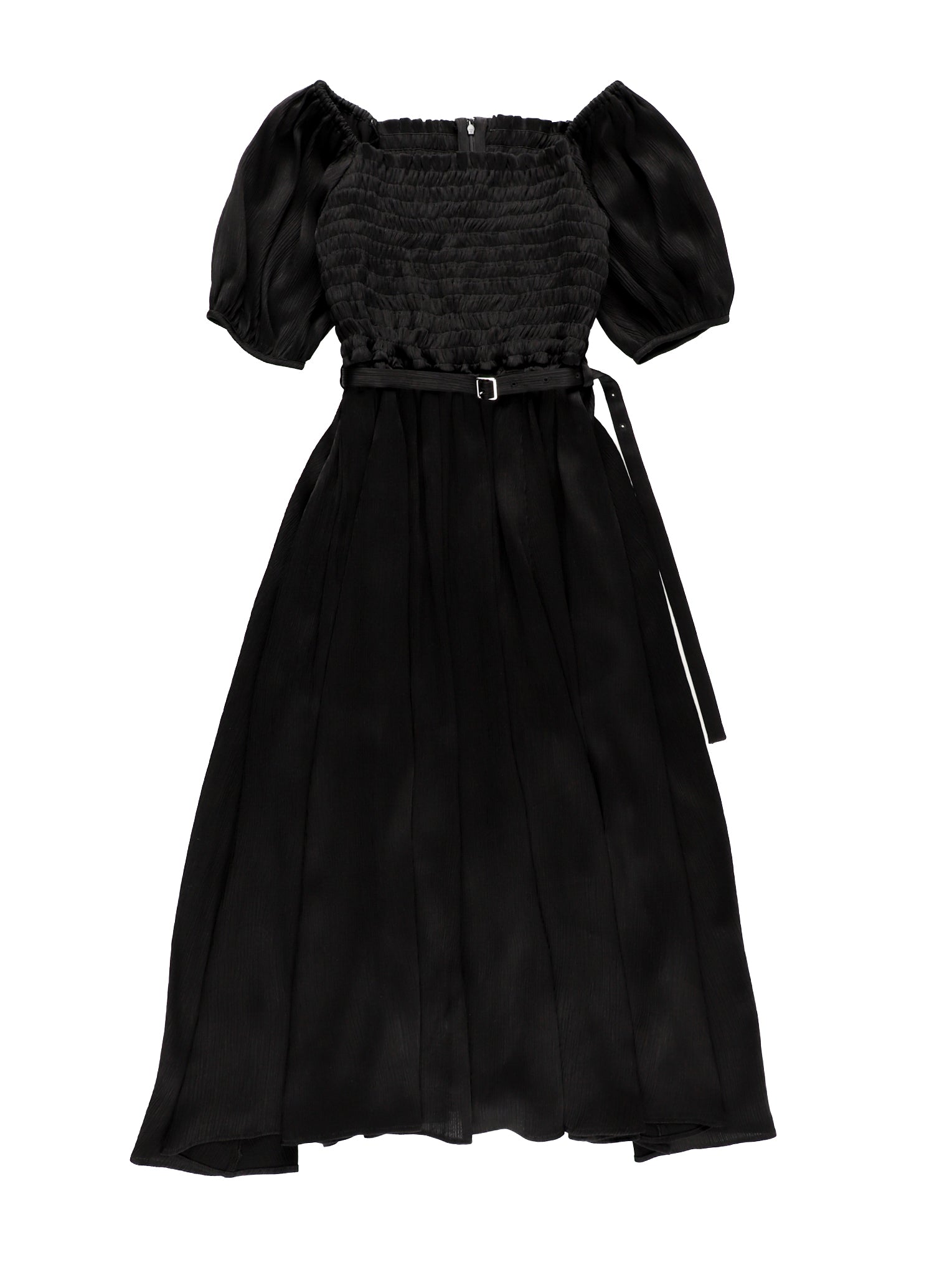 YORYU SATIN SHIRRING DRESS