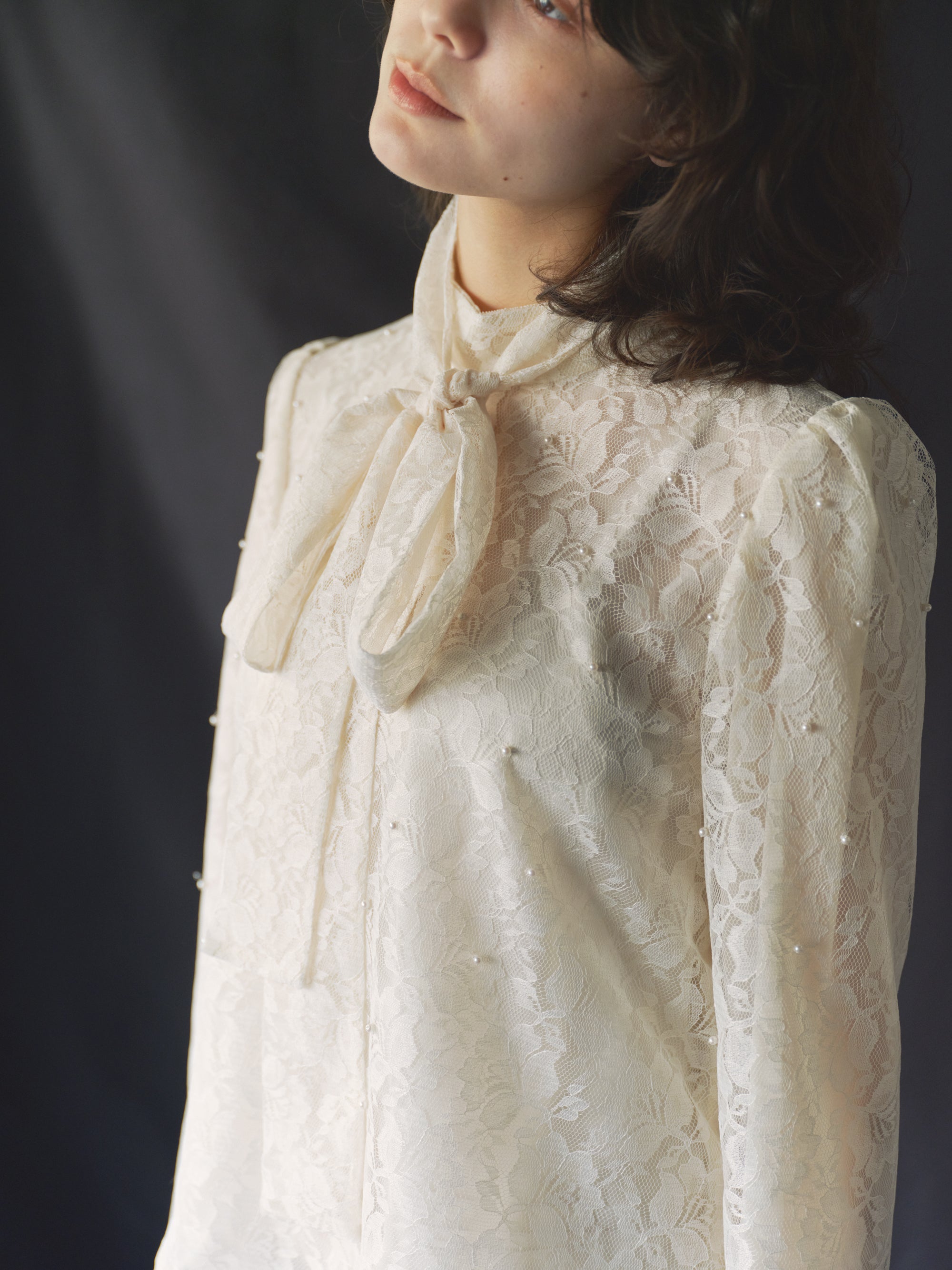 CHIFFON LAYER BLOUSE "pearl"
