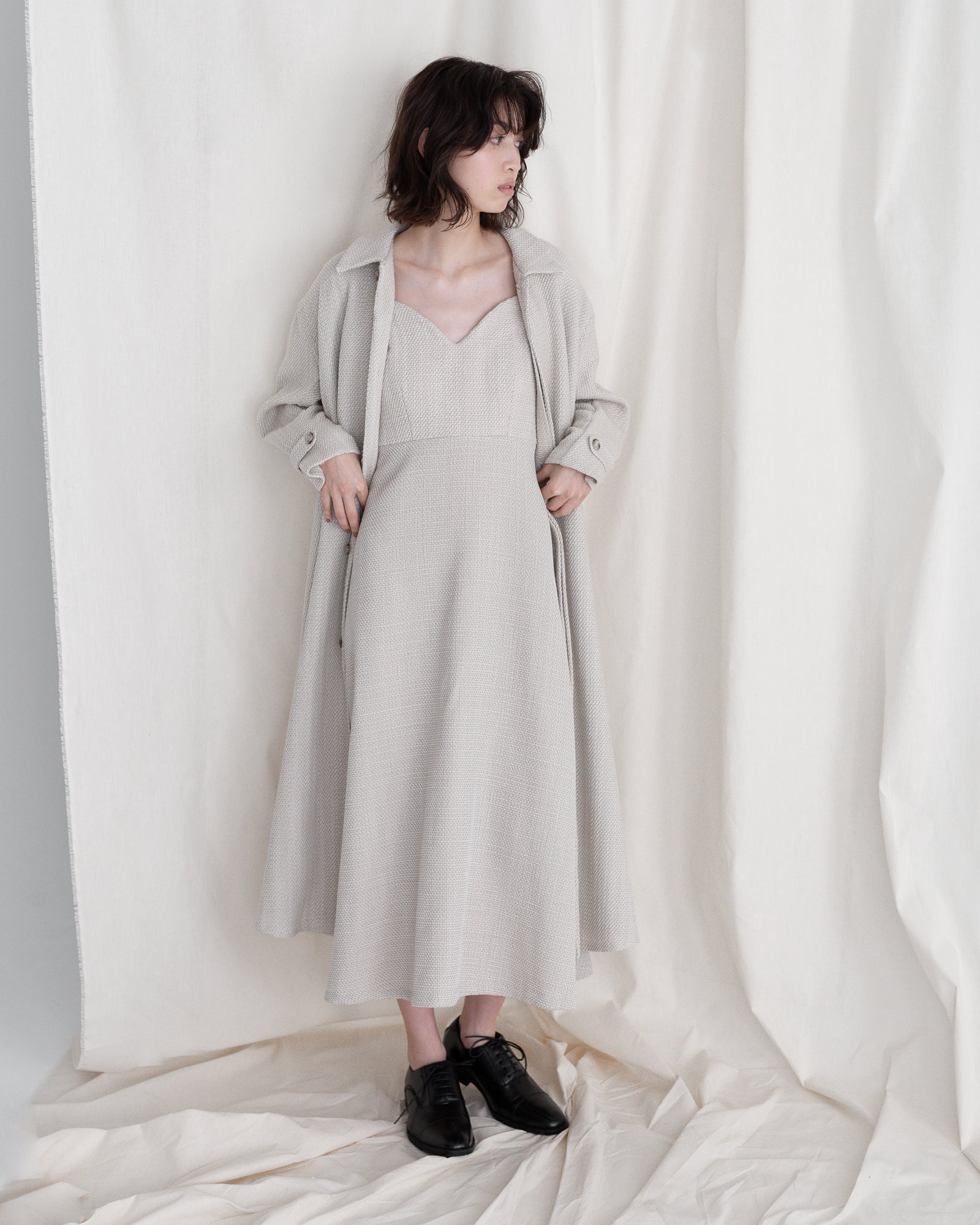 IVORY TWEED CAMI DRESS "1st SAMPLE"