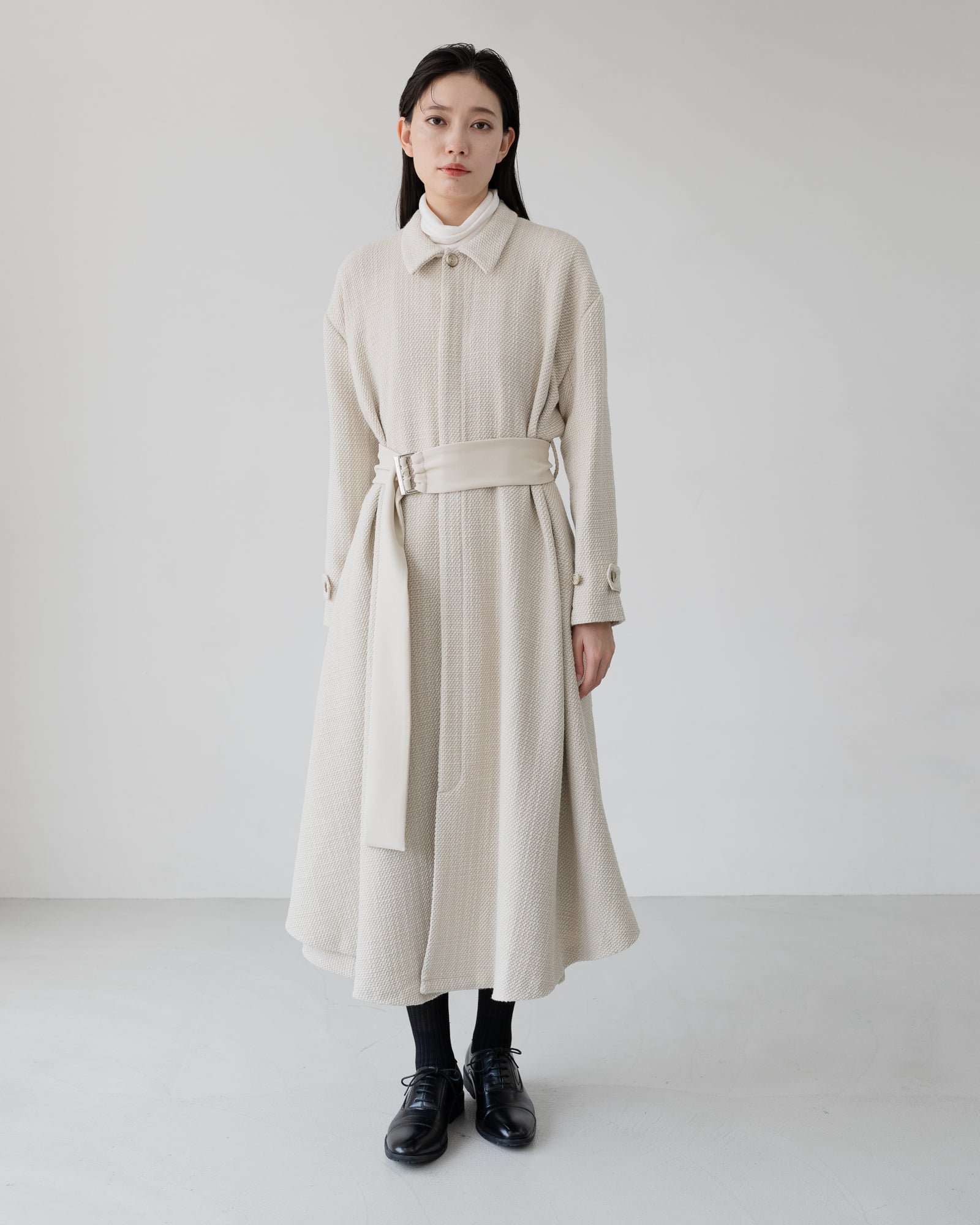 TWEED A-LINE COAT / IV