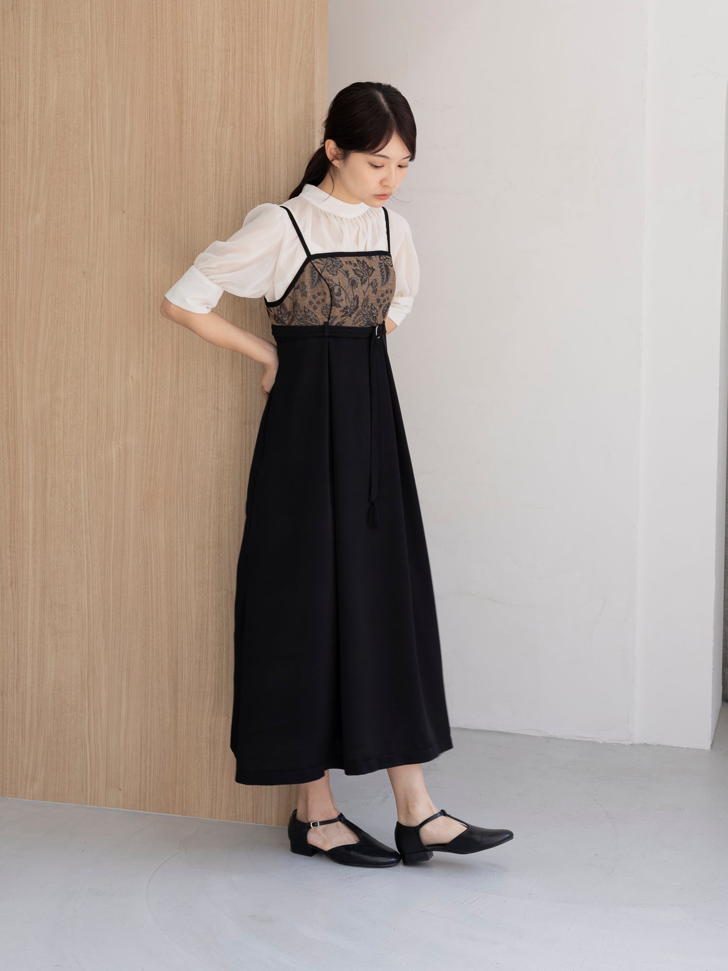 LIGHT BROWN CAMI DRESS