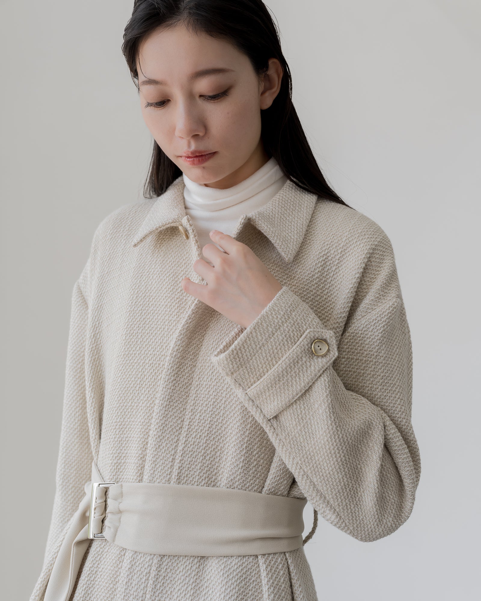 TWEED A-LINE COAT / IV