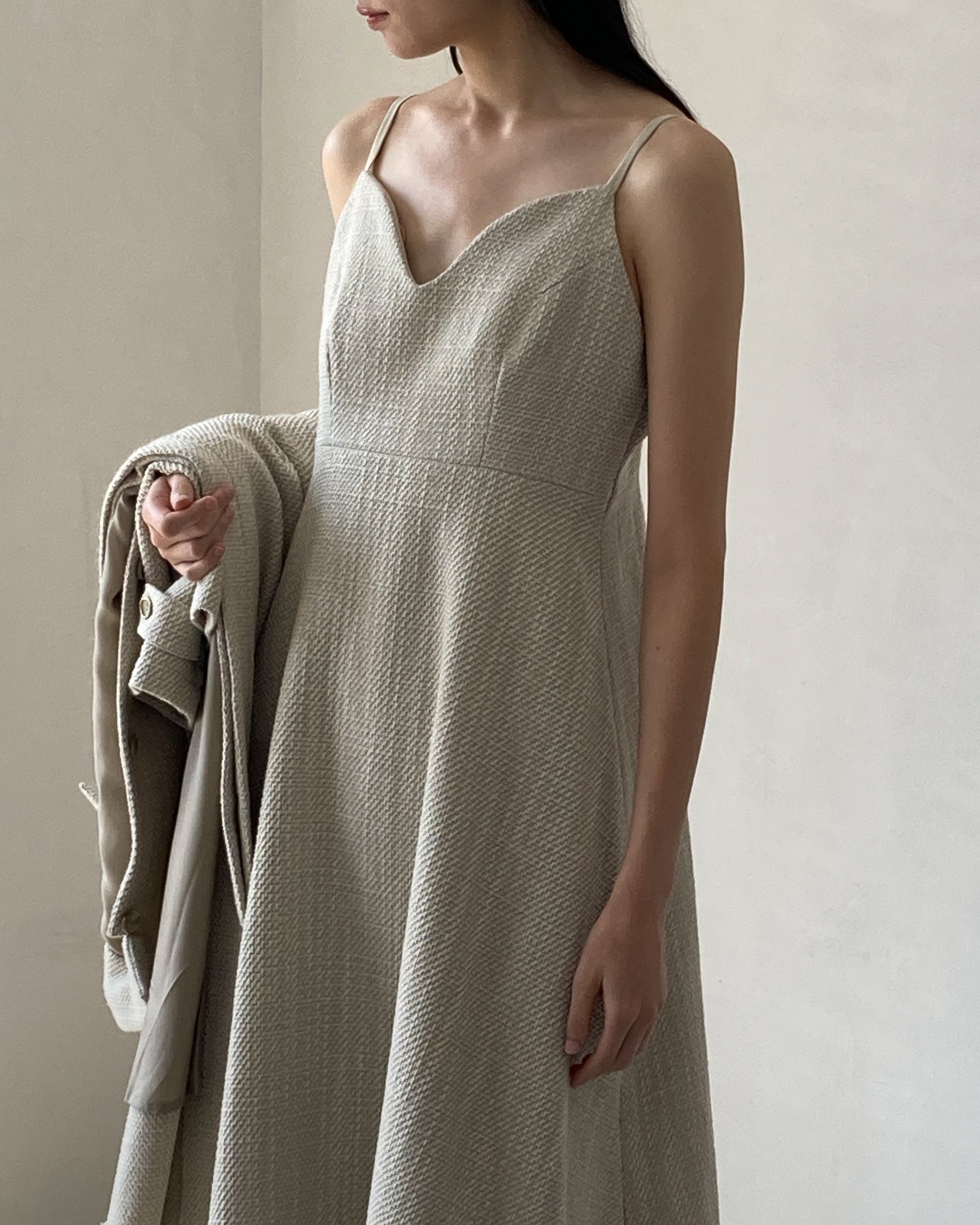 IVORY TWEED CAMI DRESS "1st SAMPLE"