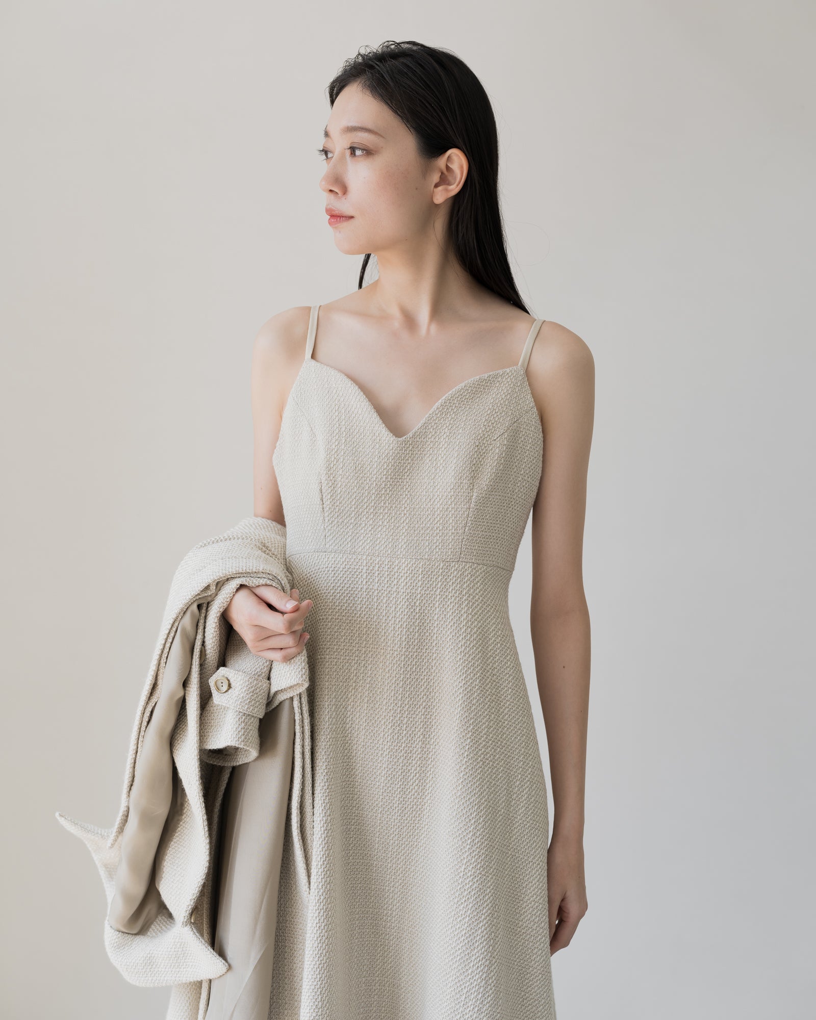 IVORY TWEED CAMI DRESS "1st SAMPLE"