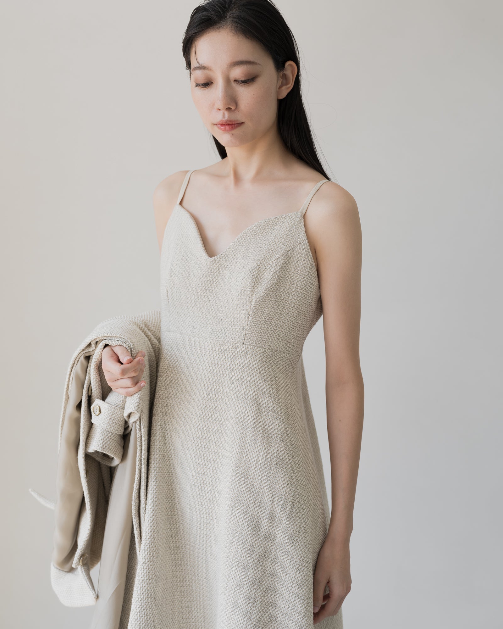 IVORY TWEED CAMI DRESS "1st SAMPLE"