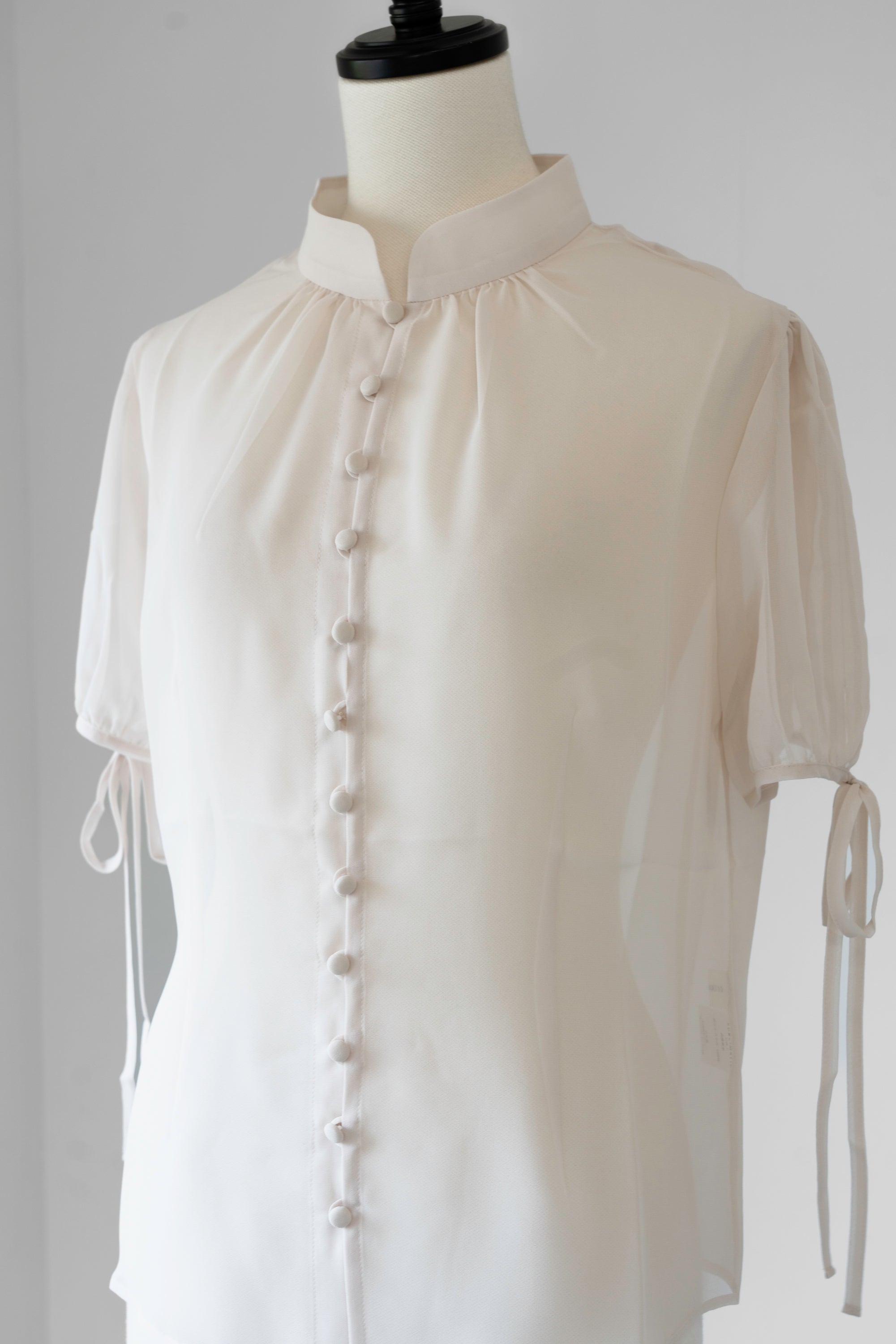 TRANCELUCENT RIBBON BLOUSE "SAMPLE"