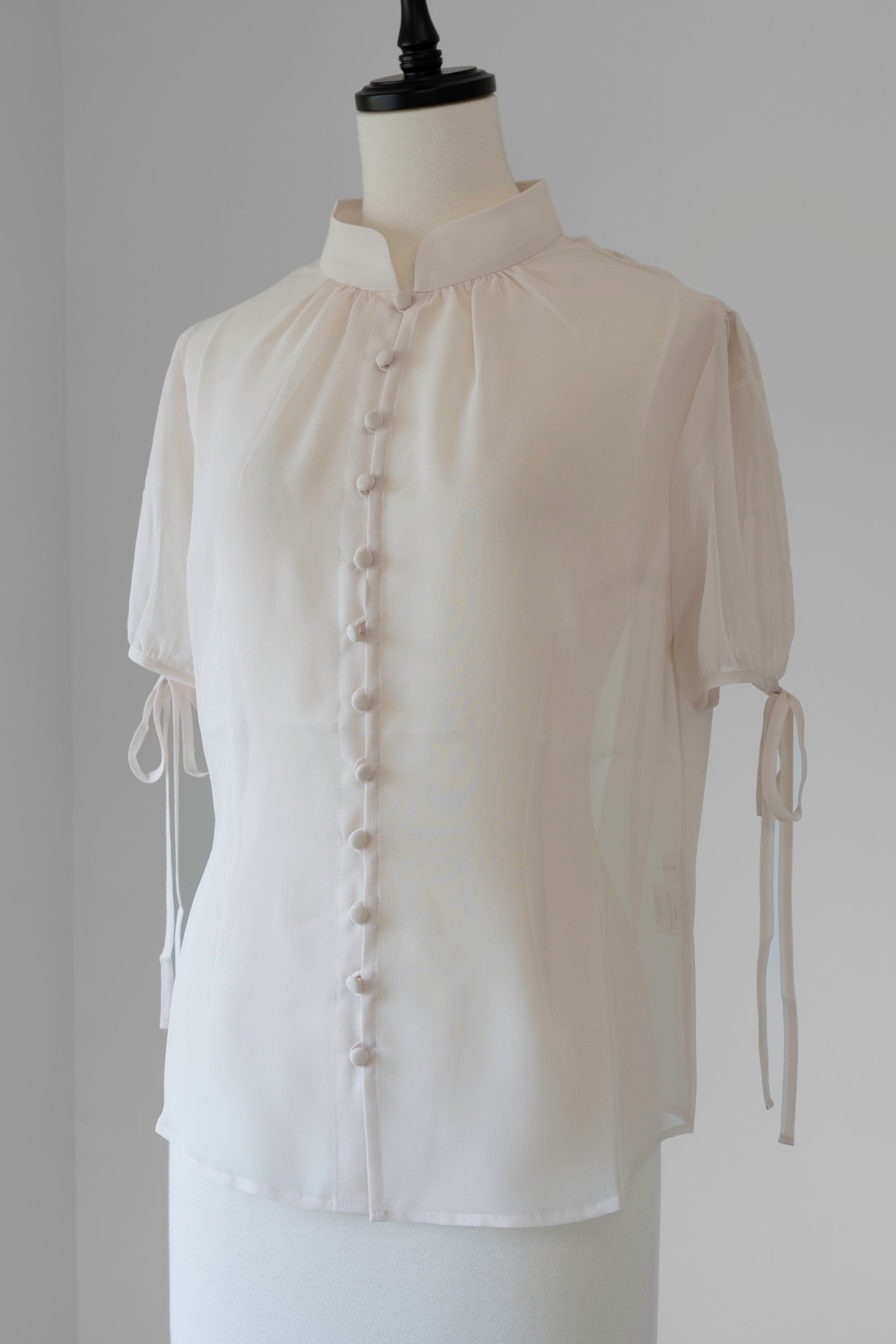 TRANCELUCENT RIBBON BLOUSE "SAMPLE"