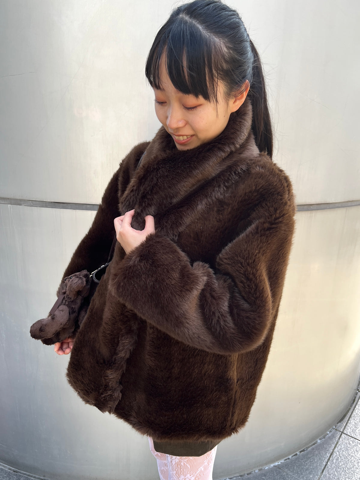 BROWN FURCOAT&TIPPET