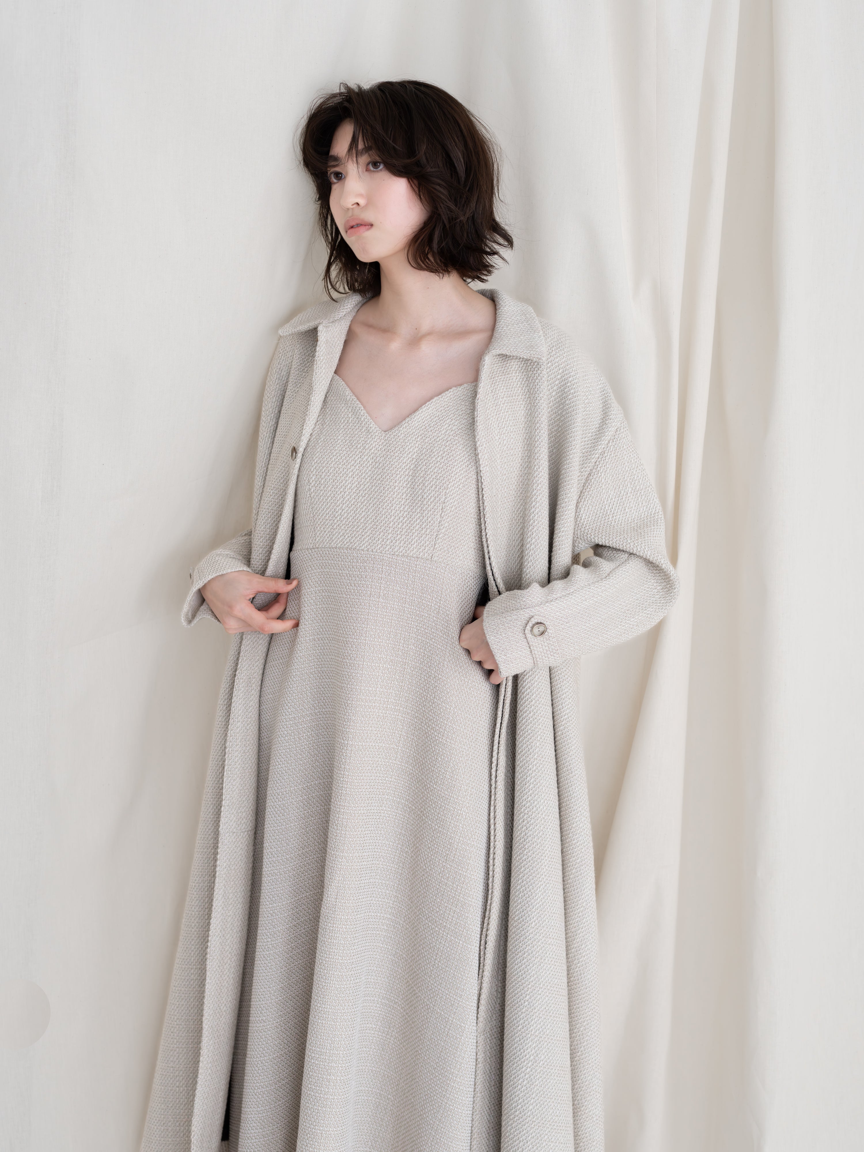 IVORY TWEED CAMI DRESS "1st SAMPLE"