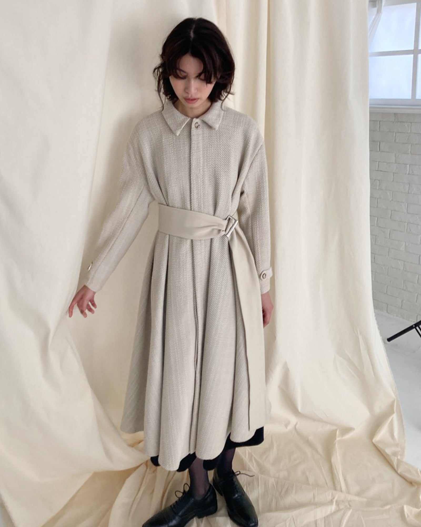 TWEED A-LINE COAT / IV