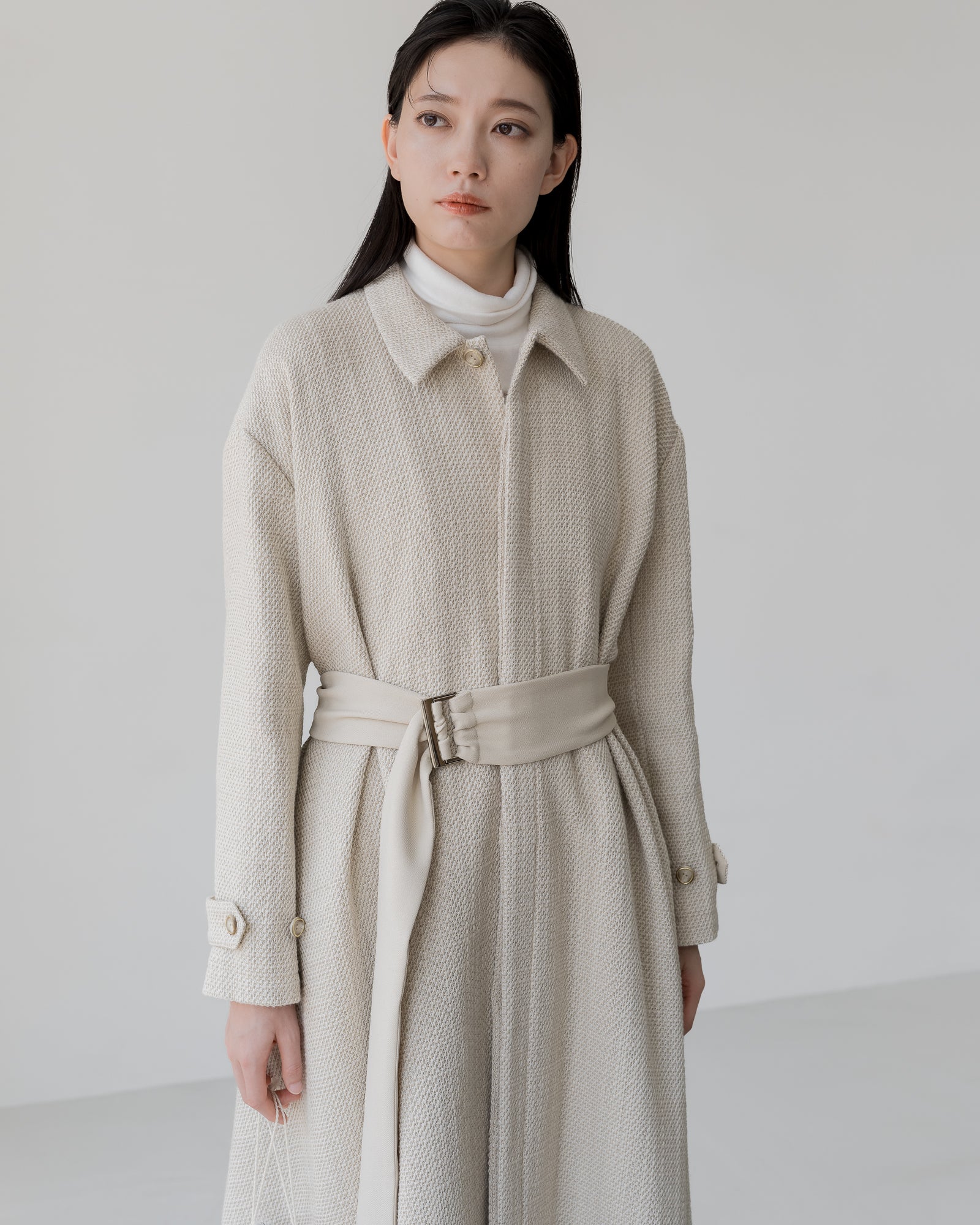 TWEED A-LINE COAT / IV