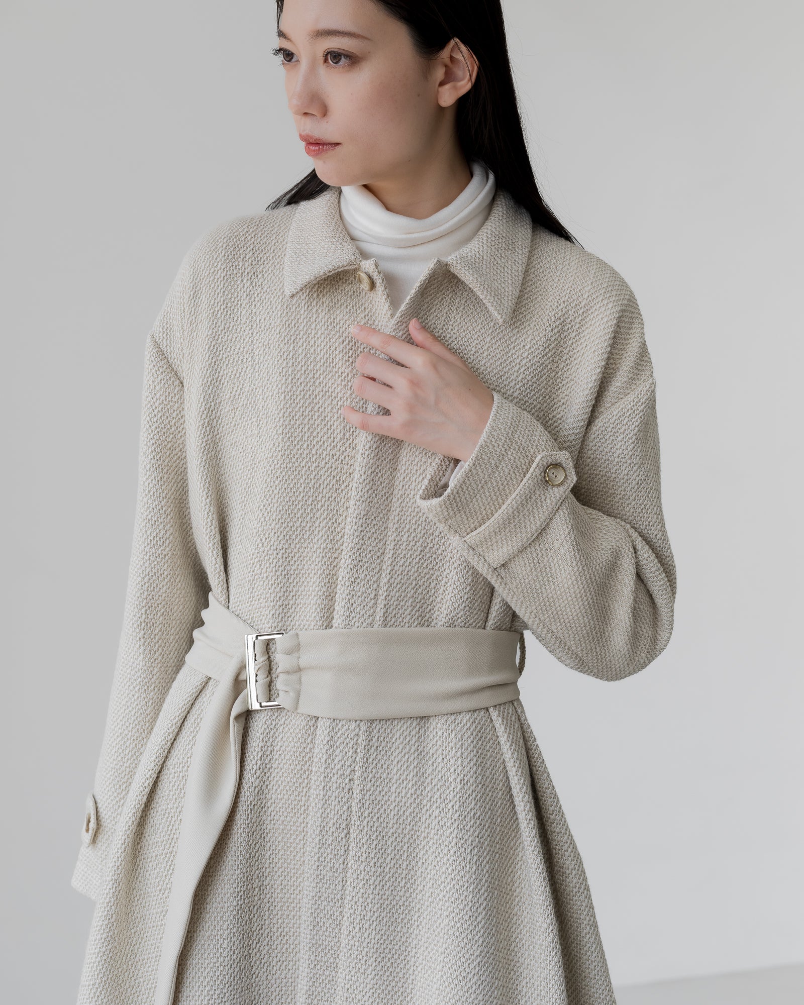 TWEED A-LINE COAT / IV