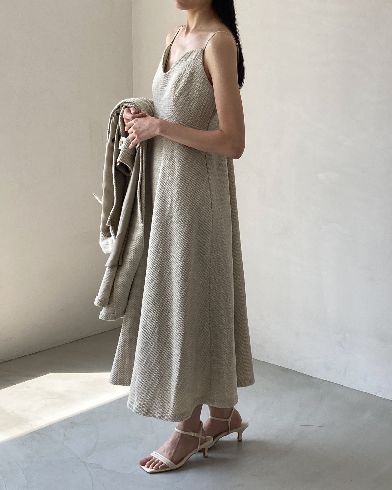 IVORY TWEED CAMI DRESS "1st SAMPLE"